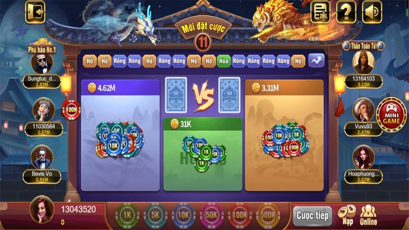 Nắm bắt các mẹo để chơi game Rồng Hổ thành công